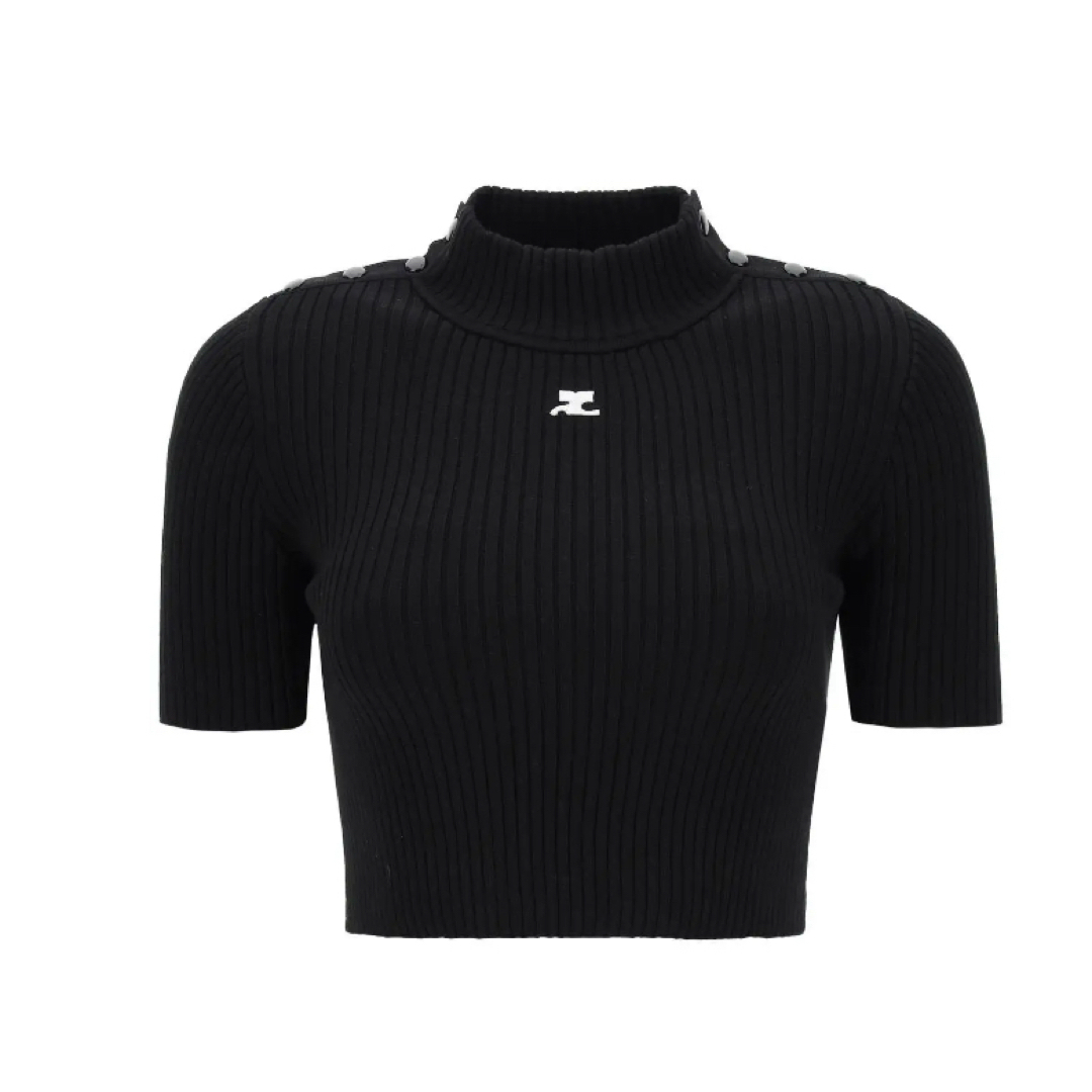 Courreges - 新品未使用 正規品 クレージュ ロゴ 半袖ニット トップス