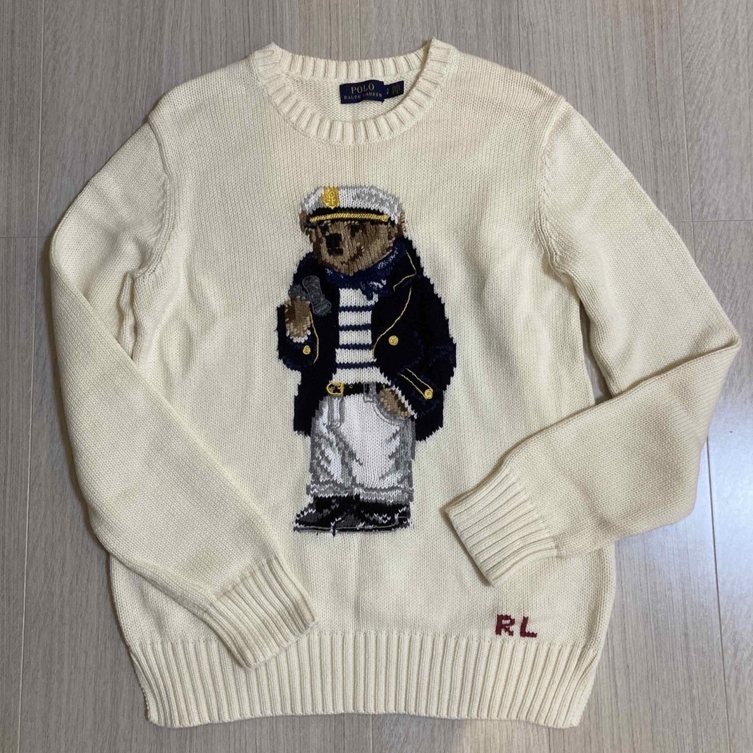 POLO RALPH LAUREN(ポロラルフローレン)の美品　ポロベア　ニット　セーター　ポロラルフローレン　レディース レディースのトップス(ニット/セーター)の商品写真