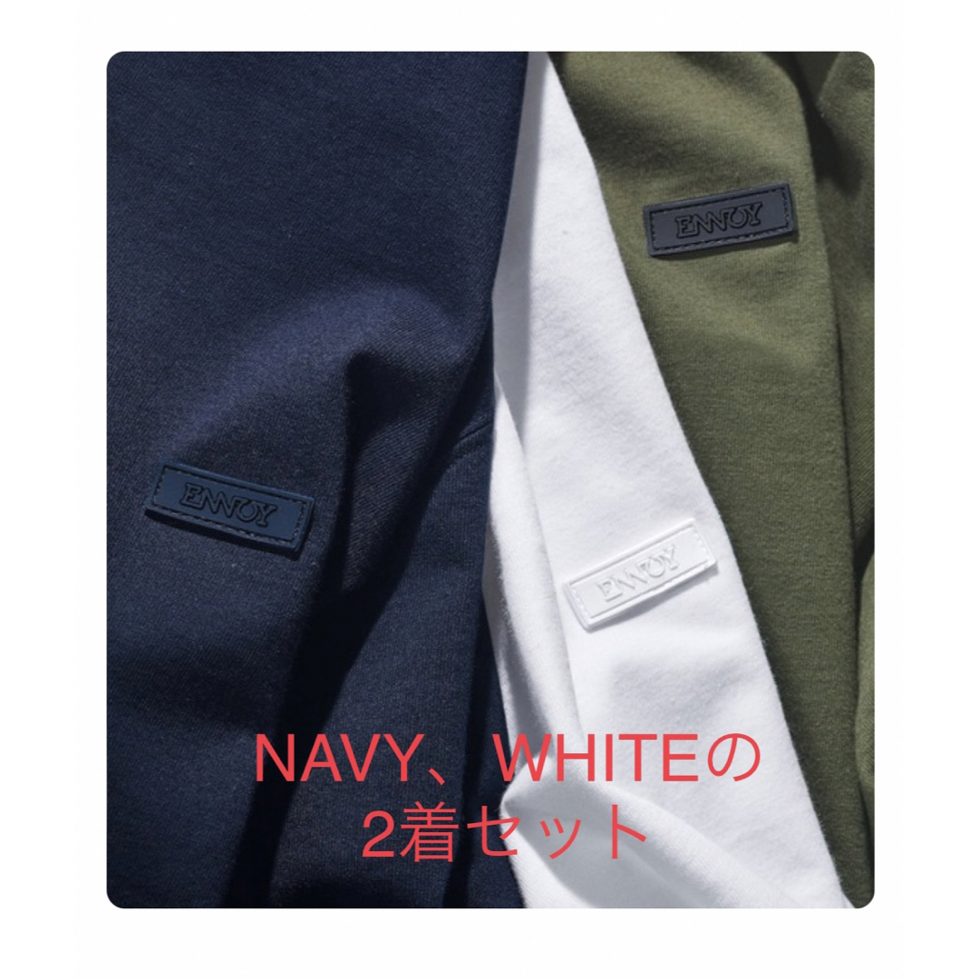 ENNOY PACK T-SHIRTS (WHT/NVY) 新品 www.krzysztofbialy.com