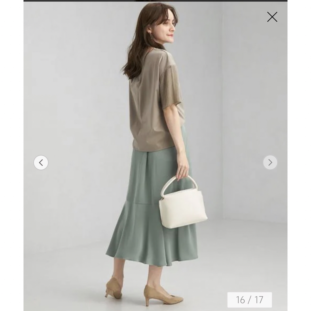 UNITED ARROWS green label relaxing(ユナイテッドアローズグリーンレーベルリラクシング)の新品未使用♡サテンナロースカート レディースのスカート(ロングスカート)の商品写真