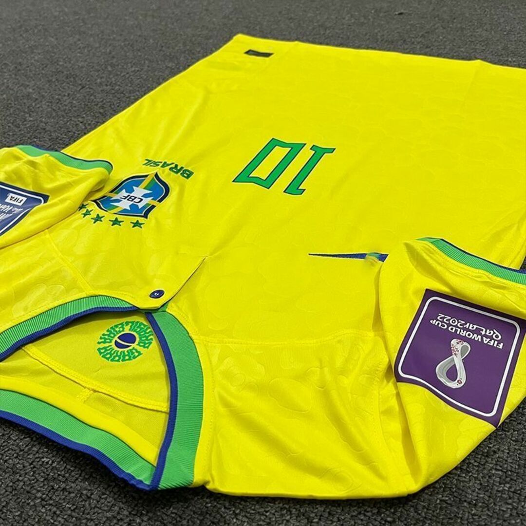 税込】 ワールドカップ2022 ブラジル代表ネイマール選手ホーム レプリカユニフォーム