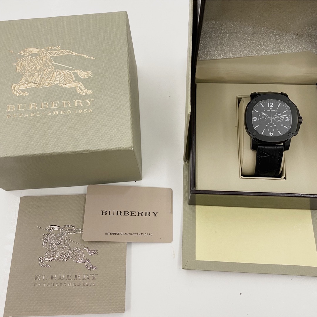 極美品　Burberry バーバリー　クロノグラフ メンズ腕時計　稼働品