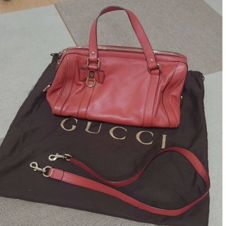 グッチ(Gucci)のGUCCI　リボン付きレザーバッグ　ハンドバッグ　ショルダーバッグ　2way(ハンドバッグ)