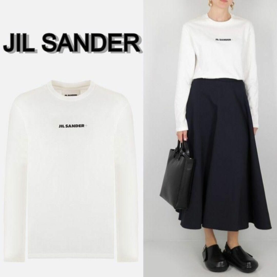 【新品未使用】2023FW JIL SANDER コットン ロゴ ロンT L