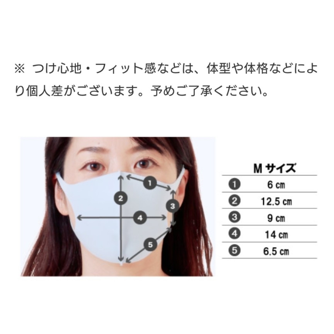 西川(ニシカワ)の西川　100回洗えるマスク　Ｍサイズ　2枚セット インテリア/住まい/日用品の日用品/生活雑貨/旅行(日用品/生活雑貨)の商品写真