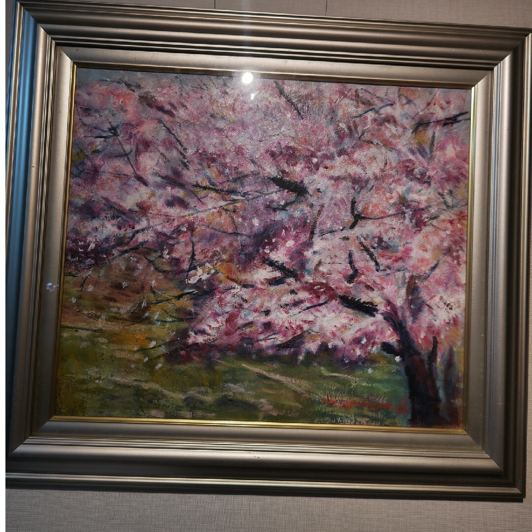 油絵 タイトル不明 額縁付き - 絵画/タペストリー