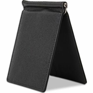 マネークリップ 薄型 メンズ 財布 二つ折り カード ブラック ブラウン ブルー(マネークリップ)