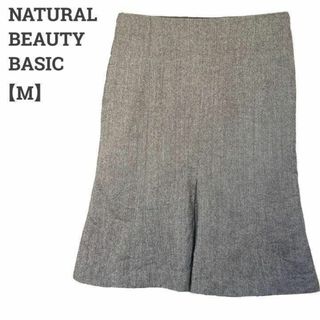 ナチュラルビューティーベーシック(NATURAL BEAUTY BASIC)のナチュラルビューティー レディース【M】ミディ丈スカート♡カシミヤ混 ブラウン系(ひざ丈スカート)