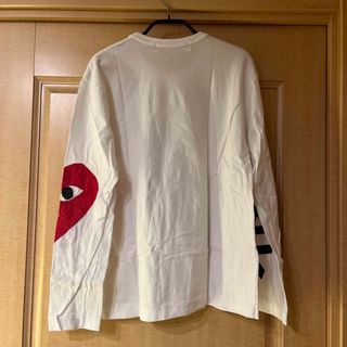 COMME des GARCONS コムデギャルソン カットソー トップス アイボリー XS プルオーバー 長袖 ラウンドネック フラワー レース チュール コンビ 切替 おしゃれ シンプル 着回し 【レディース】