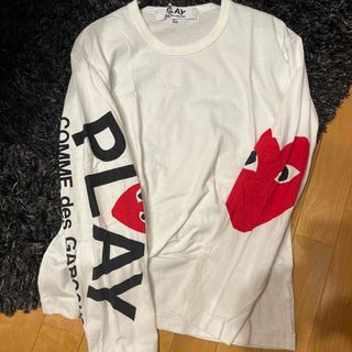 COMME des GARCONS コムデギャルソン カットソー トップス アイボリー XS プルオーバー 長袖 ラウンドネック フラワー レース チュール コンビ 切替 おしゃれ シンプル 着回し 【レディース】