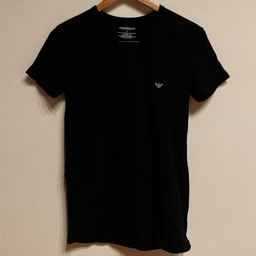 Emporio Armani(エンポリオアルマーニ)の【複数割】エンポリオアルマーニ　EMPORIO ARMANI 黒　Tシャツ　M メンズのトップス(Tシャツ/カットソー(半袖/袖なし))の商品写真