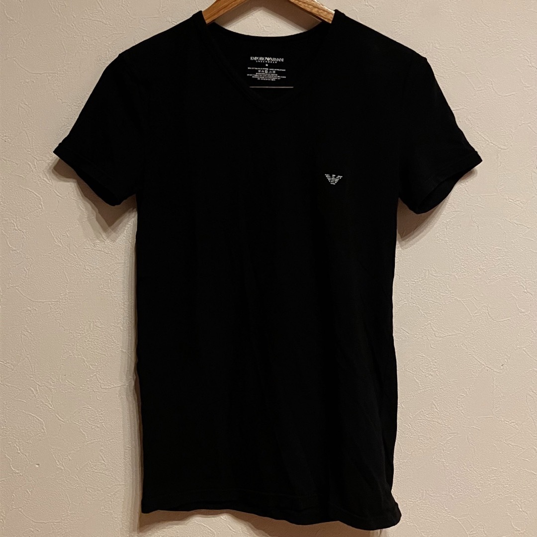 Emporio Armani(エンポリオアルマーニ)の【複数割】エンポリオアルマーニ　EMPORIO ARMANI 黒　Tシャツ　M メンズのトップス(Tシャツ/カットソー(半袖/袖なし))の商品写真