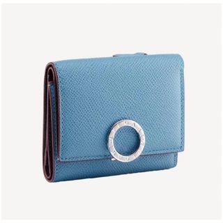 値下げ済】BVLGARI 財布 三つ折り ナイアガラサファイアブルー レザー