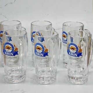 キリン(キリン)のKIRIN BEER 青ロゴ/ビールジョッキ 6個/キリンビール(アルコールグッズ)