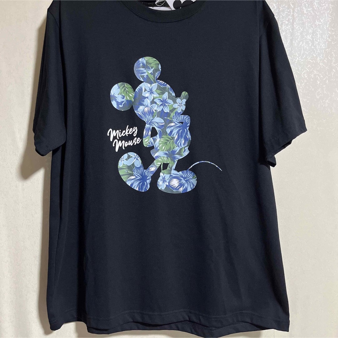 ファンタジア　ミッキーマウス　刺繍　ポケット　Tシャツ　黒　ヴィンテージ　XXL