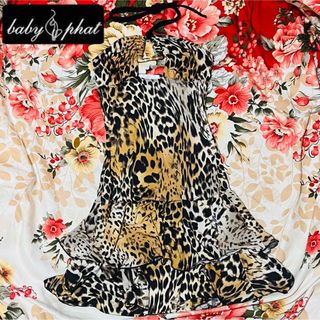 ベイビーファット(BabyPhat)の★BabyPhat★ストレッチワンピース★レオパード★ヒョウ柄★豹ホルター ベア(ミニワンピース)