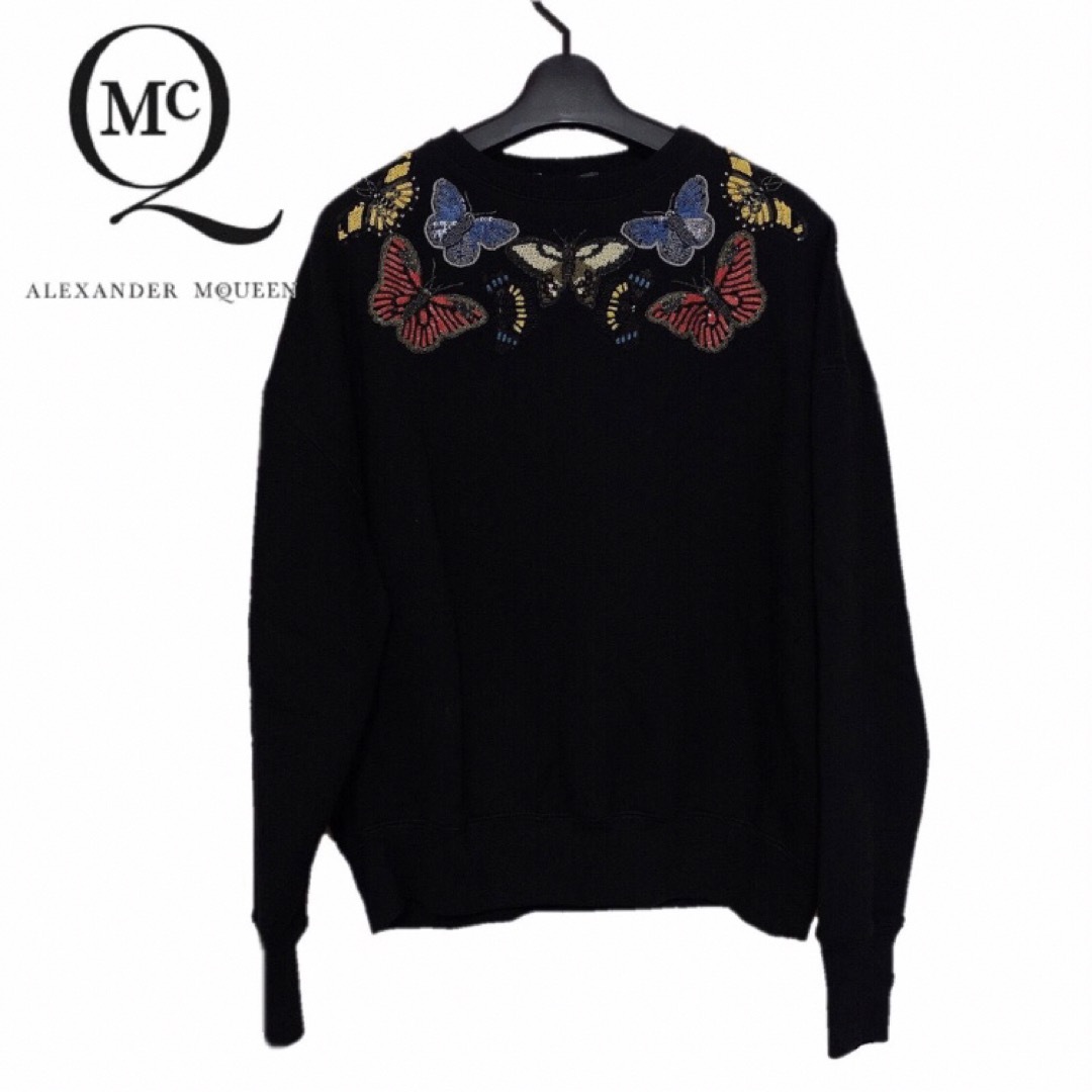 Alexander McQueen(アレキサンダーマックイーン)の新品 ALEXANDER McQUEEN アレキサンダーマックイーン ブラック メンズのトップス(ニット/セーター)の商品写真