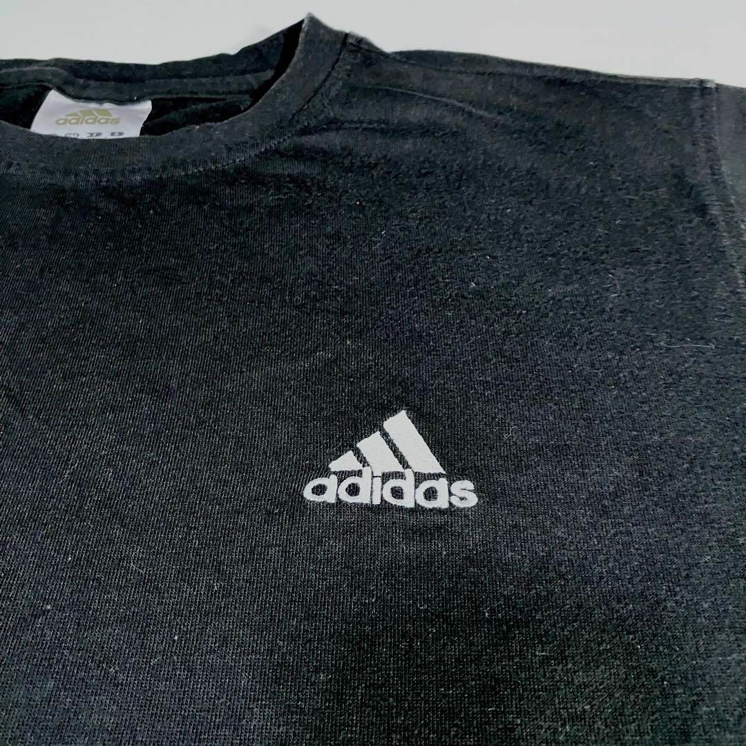 adidas(アディダス)の【美品】adidas CLIMALATE ロゴ Tシャツ 黒 ししゅうTシャツ レディースのトップス(Tシャツ(半袖/袖なし))の商品写真