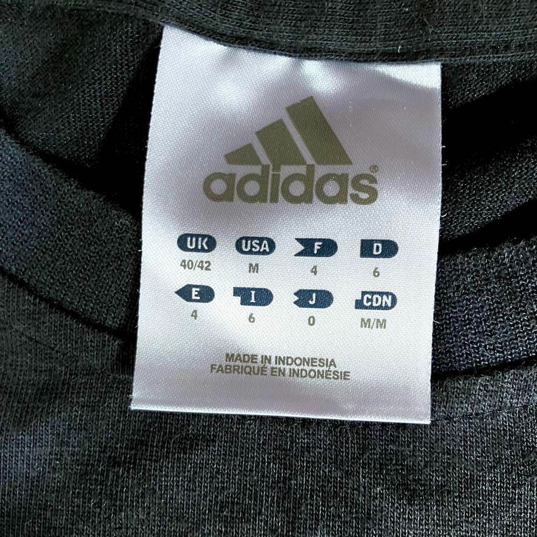 adidas(アディダス)の【美品】adidas CLIMALATE ロゴ Tシャツ 黒 ししゅうTシャツ レディースのトップス(Tシャツ(半袖/袖なし))の商品写真