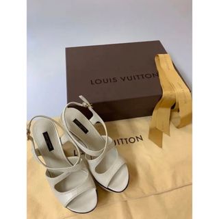 ルイヴィトン(LOUIS VUITTON)のルイ・ヴィトン ＊ロゴ　ウェッジサンダル　36 2/1(サンダル)