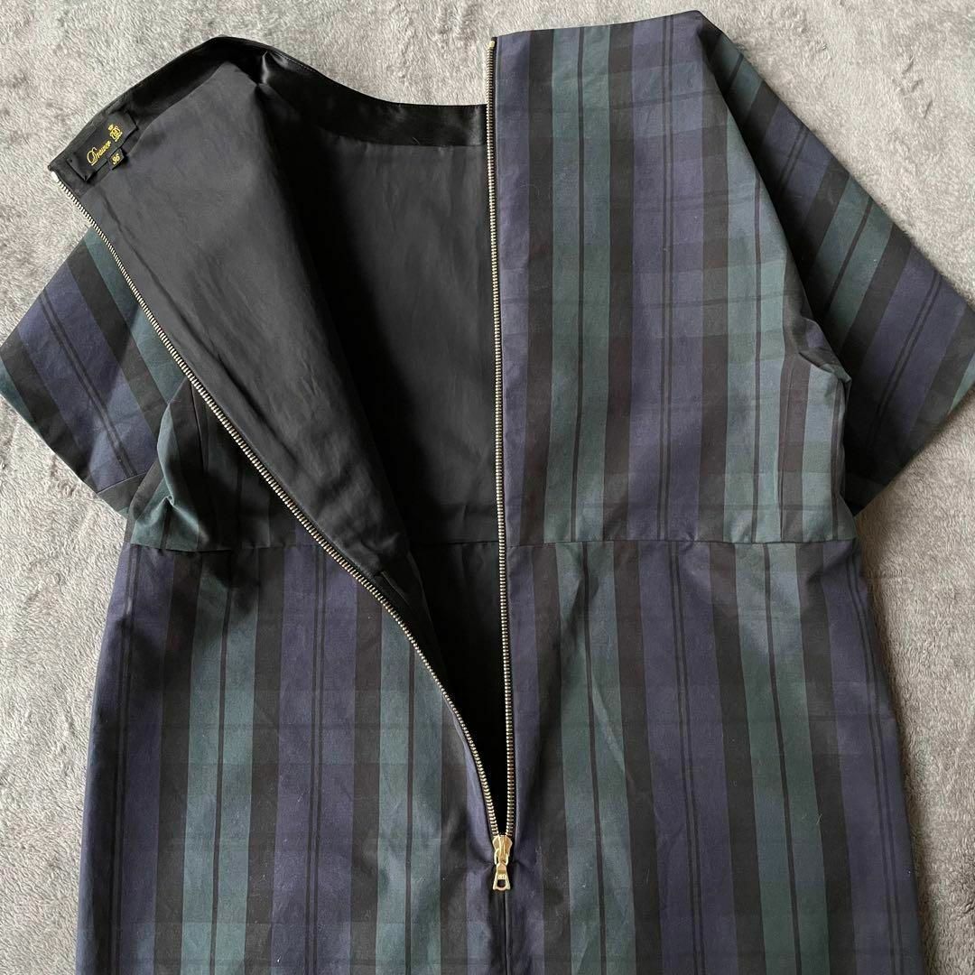 Drawer - 【美品】Drawer ドゥロワー タータンチェック シルク Drawer - 【美品】Drawer ドゥロワー タータンチェック シルク