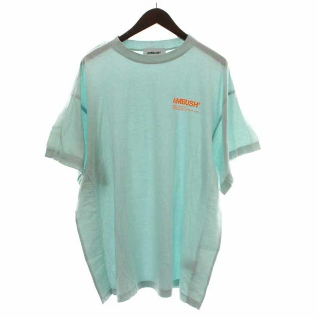 AMBUSH Tシャツ カットソー ロゴプリント 半袖 1 S 水色