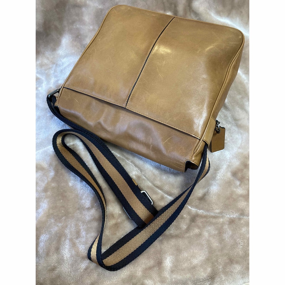 COACHコーチ 本革レザーショルダーバッグ メンズ ブラウン - 通販