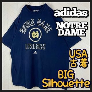 アディダス(adidas)のUSA古着 adidas Tシャツ ノートルダム カレッジ チームロゴ ゆるだぼ(Tシャツ/カットソー(半袖/袖なし))