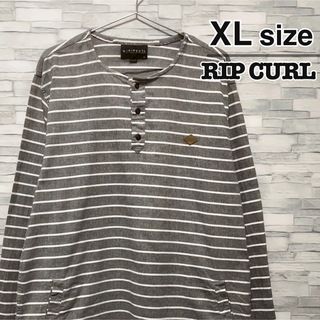 リップカール(Rip Curl)のRIP CURL　ヘンリーネック　スリーピングシャツ　ヘンリーネック　XL　古着(シャツ)