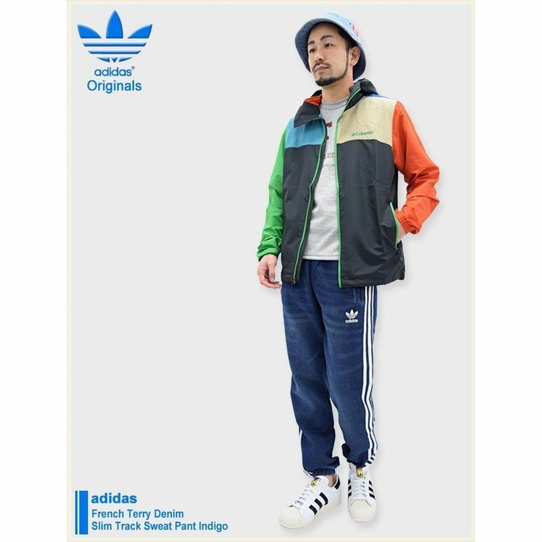 adidas(アディダス)のアディダス フレンチテリー デニム調 スウェット パンツ ジャージ  青 ブルー メンズのパンツ(その他)の商品写真