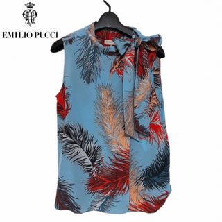 エミリオプッチ(EMILIO PUCCI)の【新品】Emilio Pucci　エミリオプッチ ブラウス ブルー レディース(シャツ/ブラウス(半袖/袖なし))