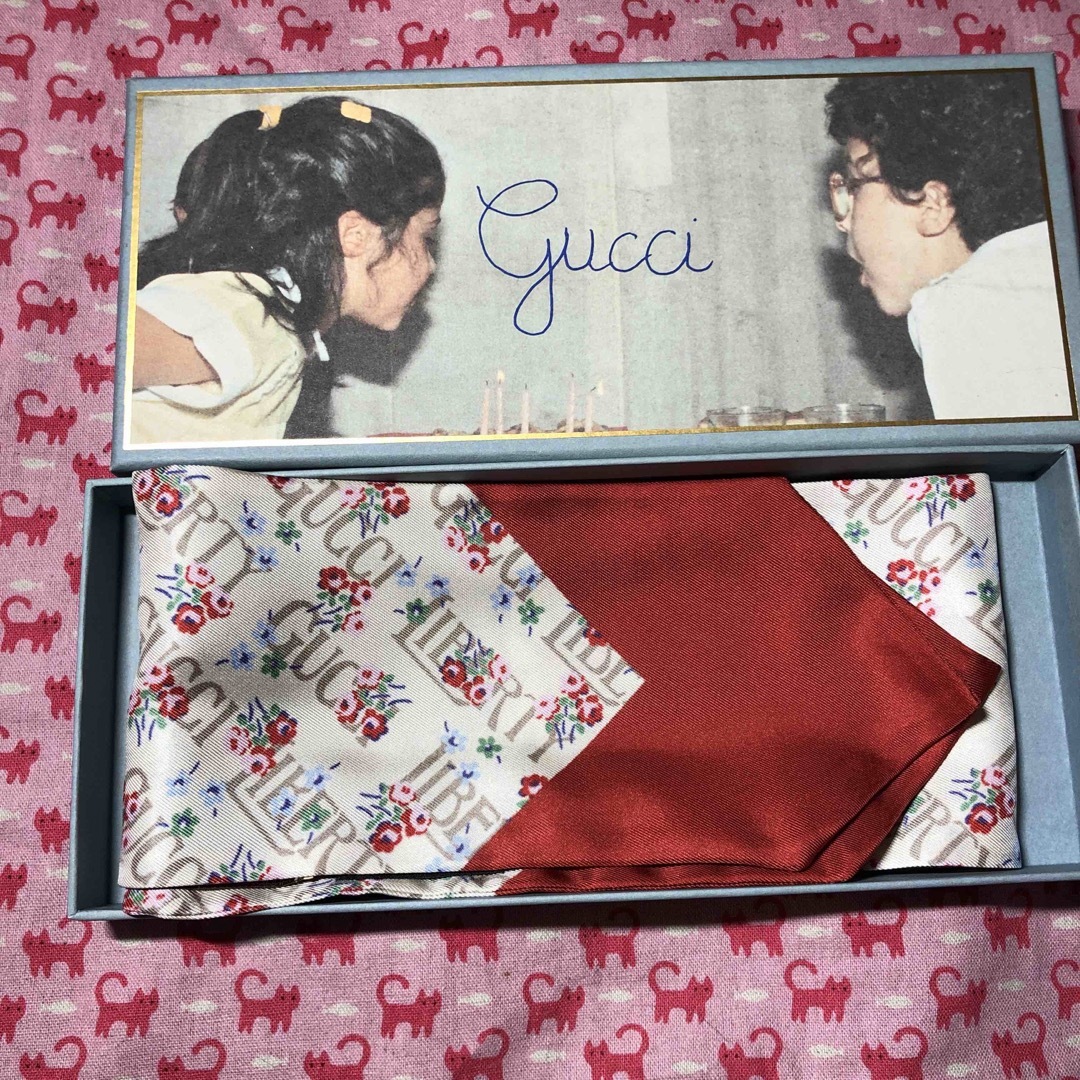 純正取扱店 グッチ⭐️gucci ⭐️スカーフ⭐️ネックボウ⭐️花柄 レディース