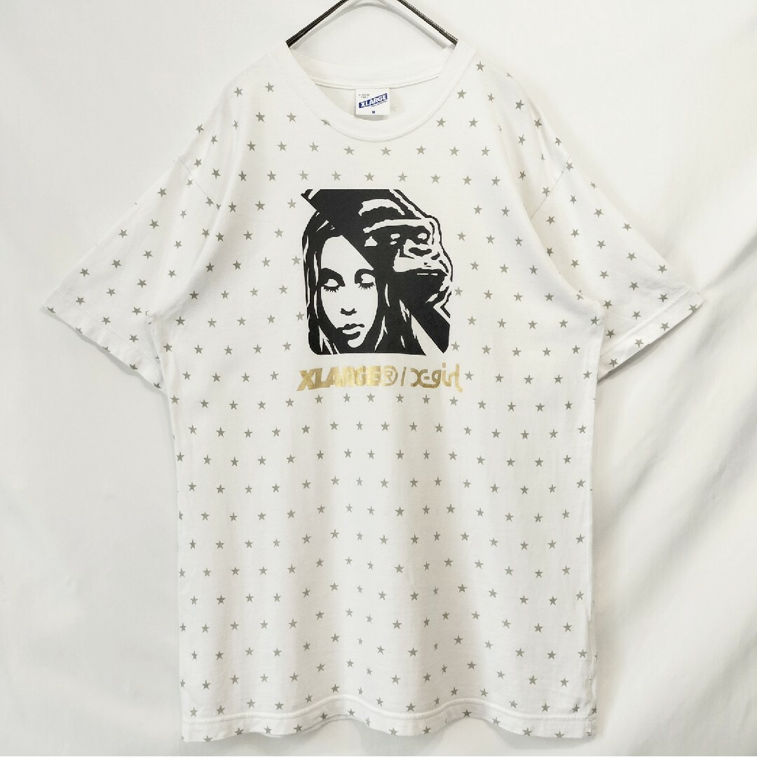 XLARGE(エクストララージ)の【コラボ！】X-LARGE/X-girl ボタニカル スター柄  Tシャツ レア メンズのトップス(Tシャツ/カットソー(半袖/袖なし))の商品写真