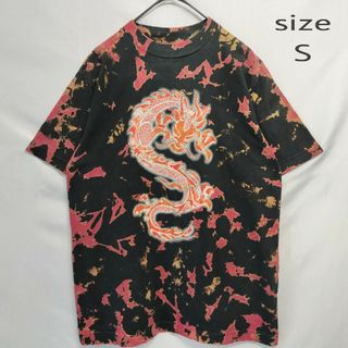 【両面シリコンラバープリント】ICE BLUE TATTOO ドラゴン柄Tシャツ(Tシャツ/カットソー(半袖/袖なし))