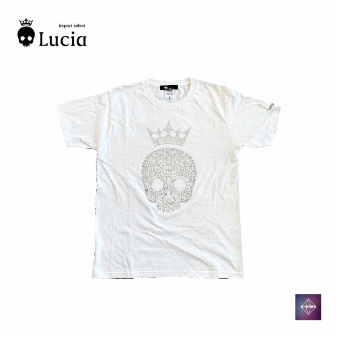 【新品】 Lucia ルチア スワロフスキー Tシャツ トップス 半袖 ホワイト