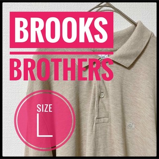 ブルックスブラザース(Brooks Brothers)のBROOKS BROTHERS ポロシャツ 長袖 L ロゴ 刺繍(ポロシャツ)