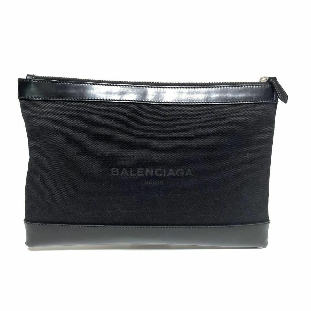 Balenciaga(バレンシアガ)のバレンシアガ 373834 ネイビークリップM クラッチバッグ ロゴ レザー メンズのバッグ(セカンドバッグ/クラッチバッグ)の商品写真