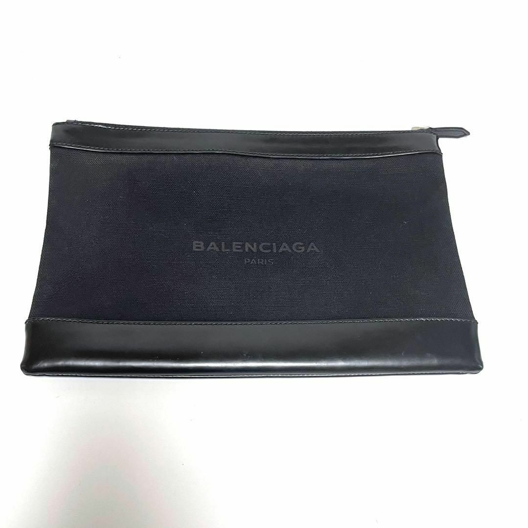 Balenciaga(バレンシアガ)のバレンシアガ 373834 ネイビークリップM クラッチバッグ ロゴ レザー メンズのバッグ(セカンドバッグ/クラッチバッグ)の商品写真