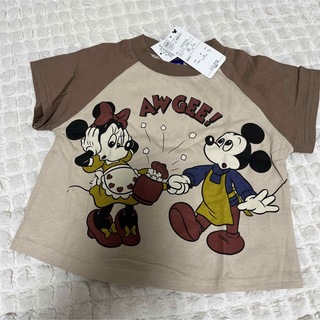 ディズニー(Disney)のディズニー ミッキー 子供服 夏服 半袖 Tシャツ 新品 未使用 90cm(Tシャツ/カットソー)