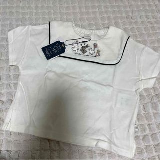 cottoli 子供服 夏服 半袖 Tシャツ セーラー襟 新品 未使用 80cm(Ｔシャツ)