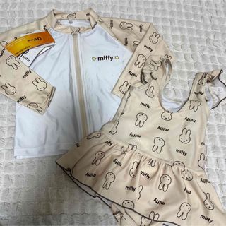 ミッフィー(miffy)のミッフィー 子供服 夏服 水着 ラッシュガード 女の子 新品 未使用 90cm(水着)