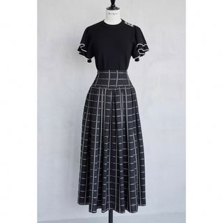 ハーリップトゥ(Her lip to)のChecked Jacquard Volume Skirt(ロングスカート)