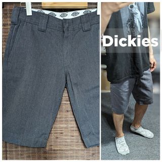 ディッキーズ(Dickies)のDickiesハーフパンツグレー灰色ショートパンツメンズ30インチMサイズ(ショートパンツ)