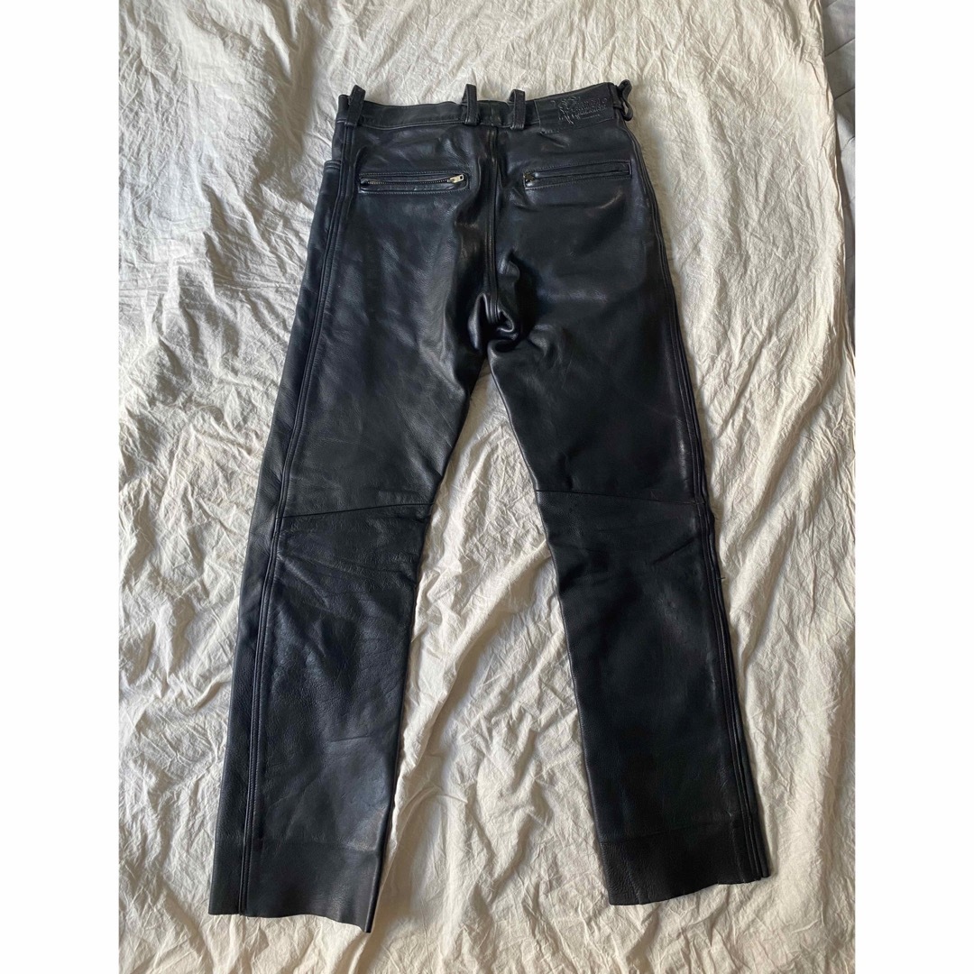 vintage leather pants 80s レザーパンツ　ブルレザー メンズのパンツ(その他)の商品写真