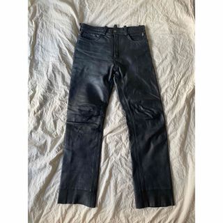 vintage leather pants 80s レザーパンツ　ブルレザー(その他)