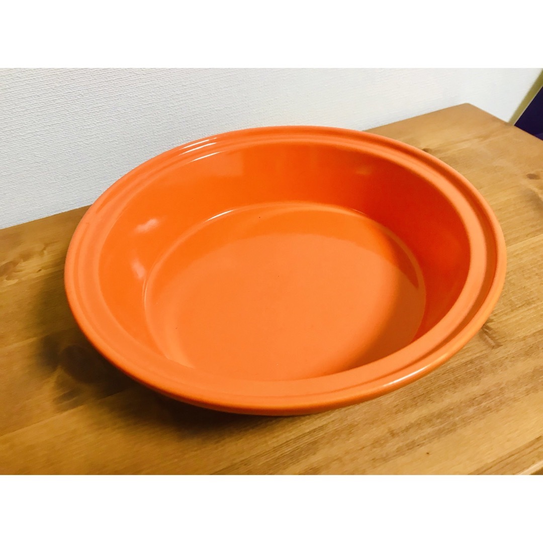 LE CREUSET(ルクルーゼ)の【新年セール】ルクルーゼ    パイディッシュ   23cm  オレンジ インテリア/住まい/日用品のキッチン/食器(食器)の商品写真