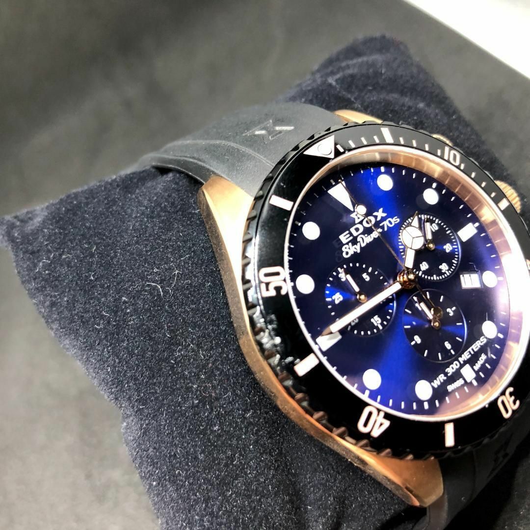 EDOX(エドックス)のEDOX エドックス スイス Sky Driver 70s 腕時計 クロノグラフ メンズの時計(腕時計(アナログ))の商品写真