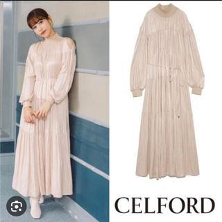 セルフォード(CELFORD)のCELFORD ショルダースリットチンツワンピース(ロングワンピース/マキシワンピース)