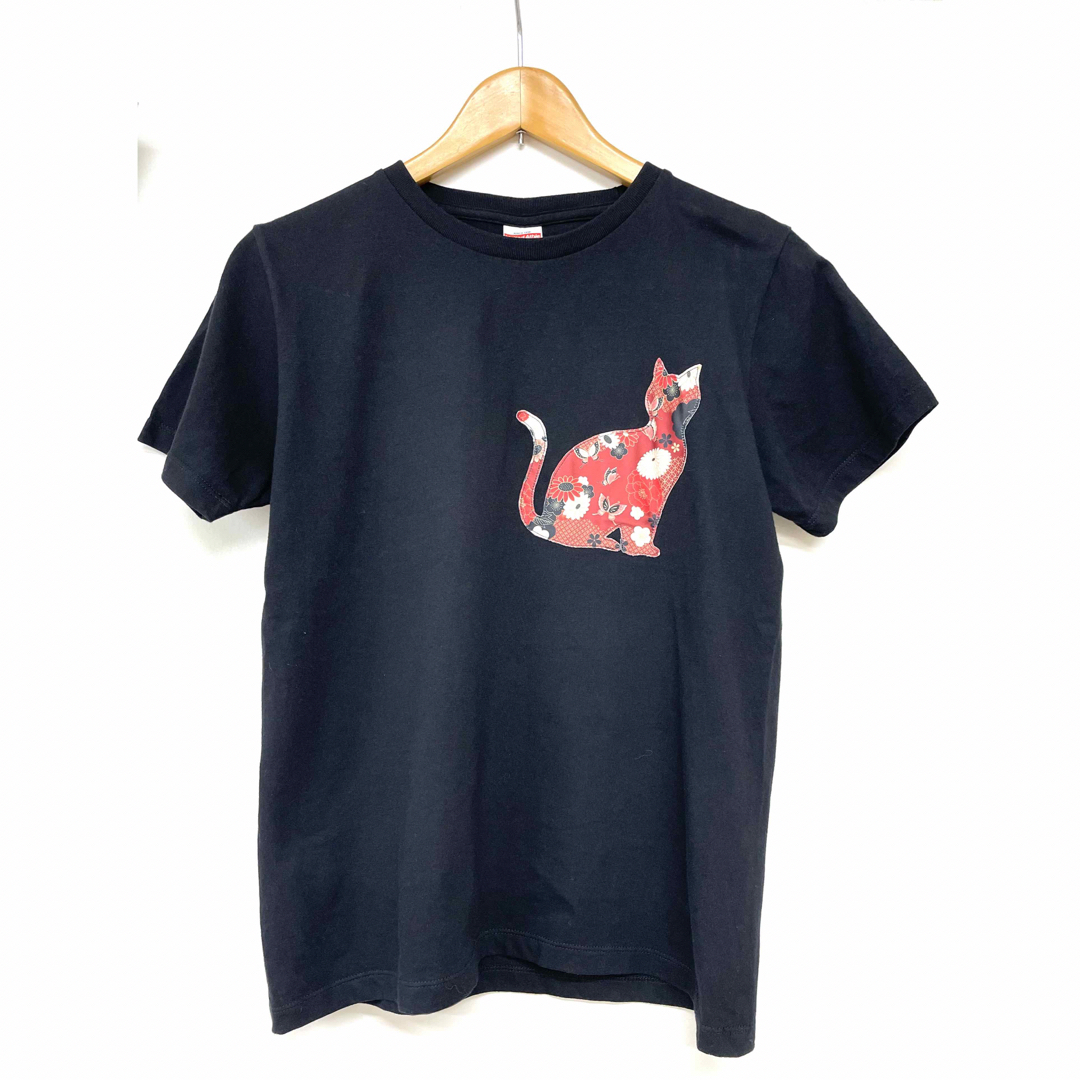 半袖Tシャツ☆猫☆和柄☆パッチワーク☆リメイク