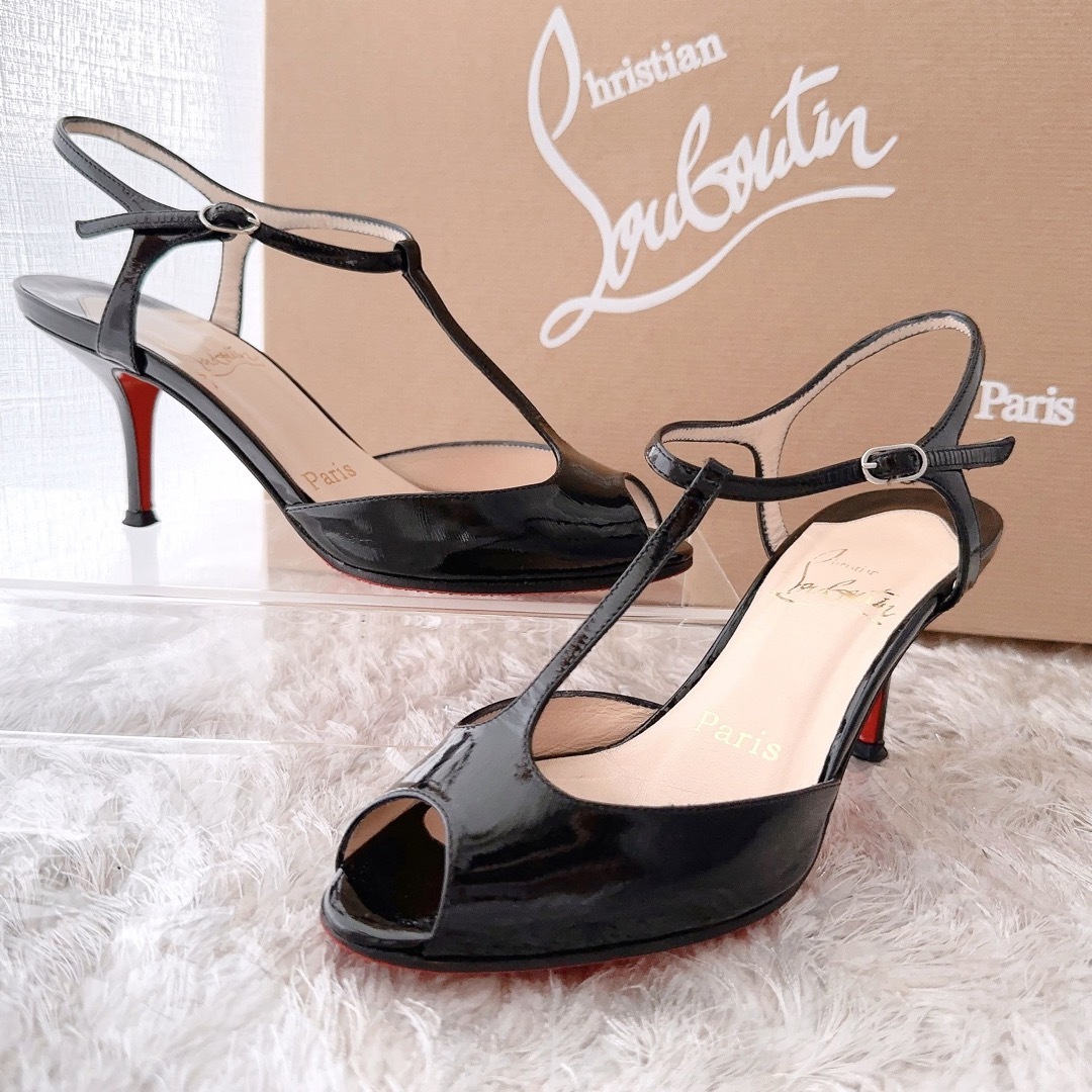 LOUBOUTIN ルブタン パンプス ぺたんこ靴 大きいサイズ 38 1/2